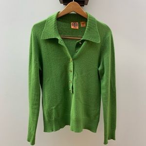 Tory Burch Green Cashmere Pullover Sweater / LARGE